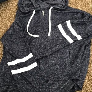 AE blue zip up hoodie